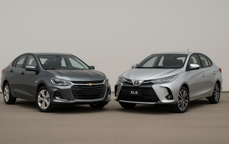 Onix Premier e o Yaris XLS