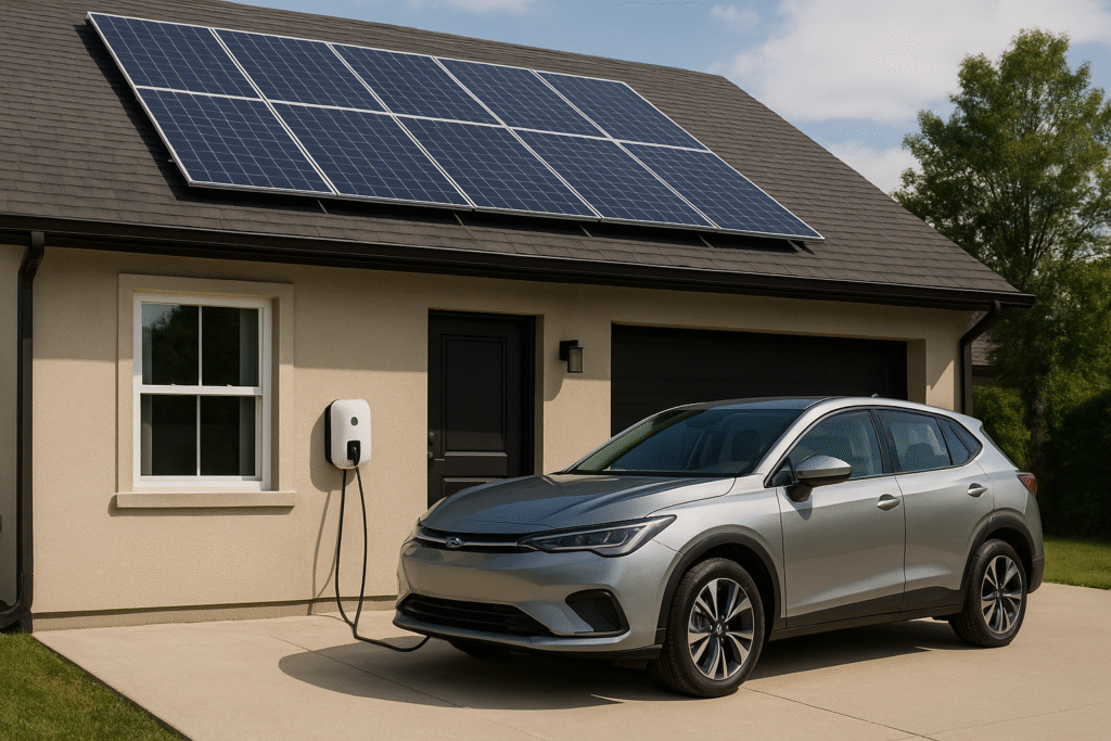 carros elétricos e energia solar